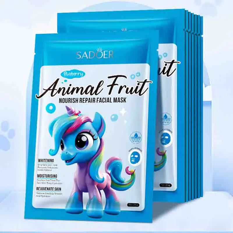 SADOER Kawaii Fruits Face Mask – Confezione da 8