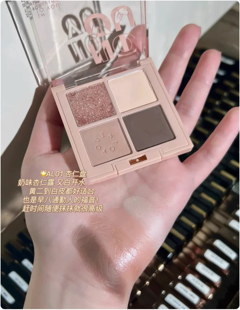Into You Four-Color Eyeshadow Palette – Minced Potatoes Matte & Earth Tones