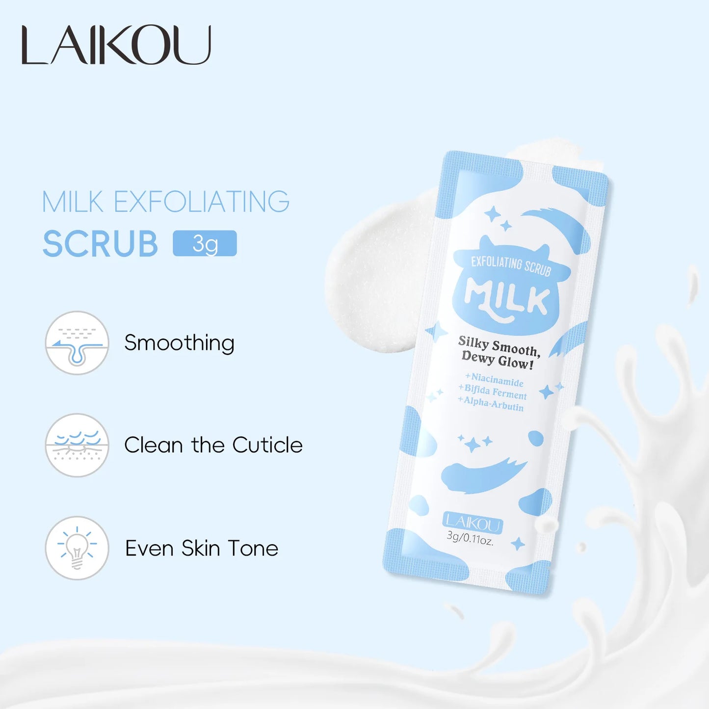 LAIKOU Milk Facial & Body Scrub – Esfoliante Idratante e Delicato