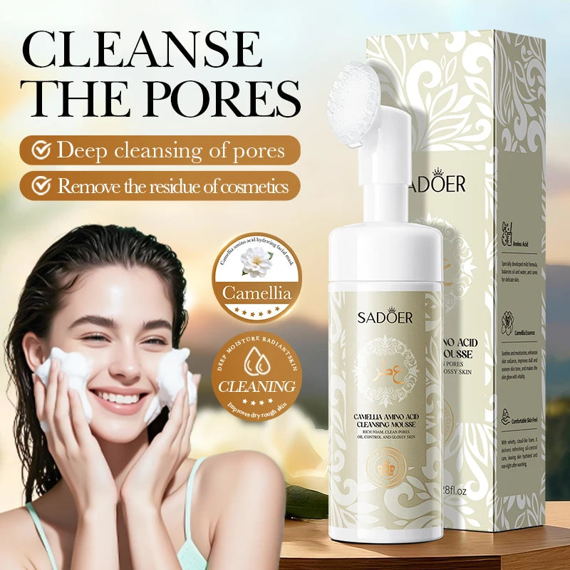 SADOER Facial Cleanser – Bamboo Charcoal / Vitamin C / Camellia / Rose