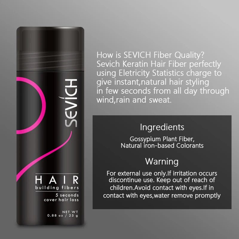 SEVICH Hair Building Fibers – Fibre per Capelli più Folti e Densi