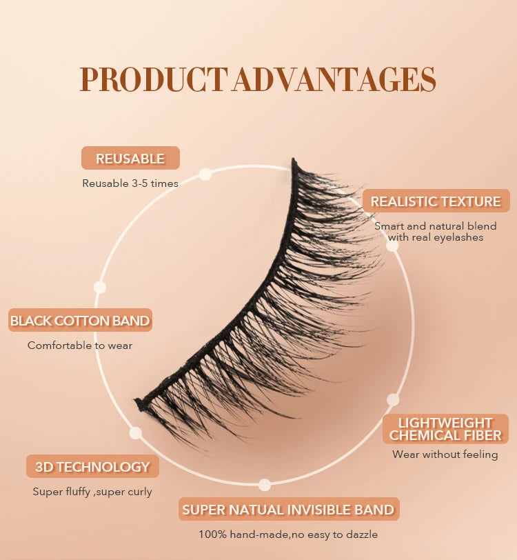 IMAGIC 3D Mink Effect Lashes – 10 Paia
