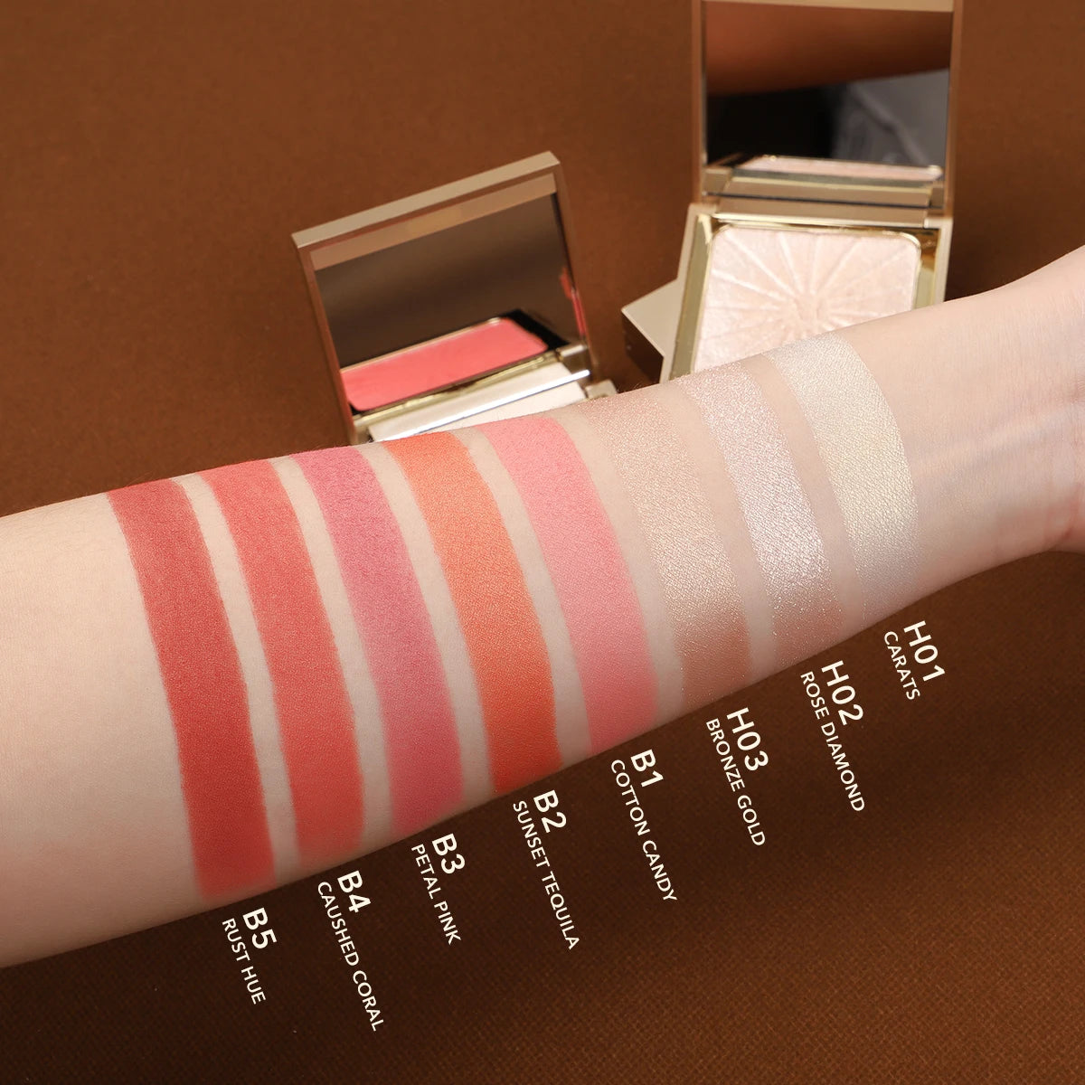 IMAGIC Face Blush & Highlighter Palette
