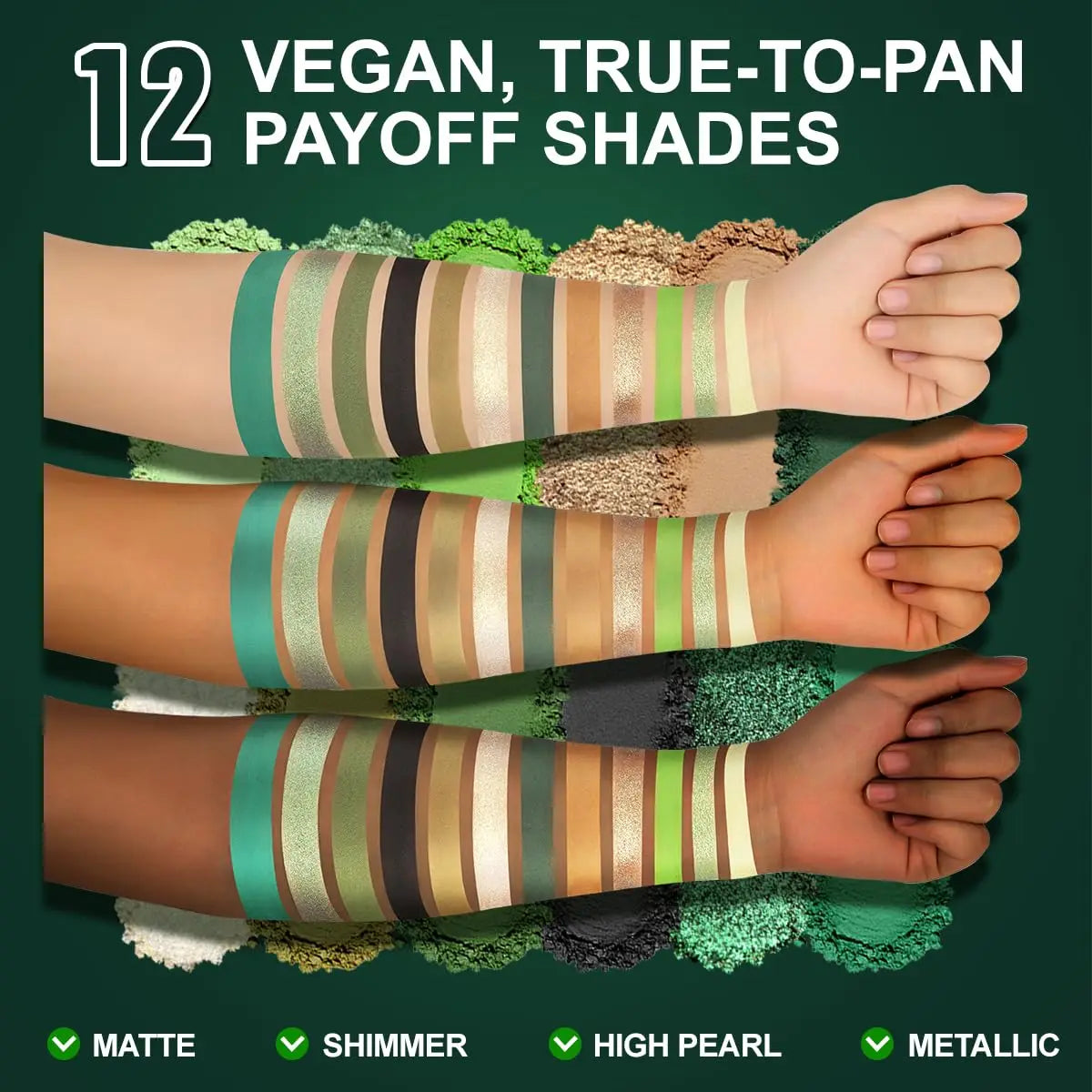 DE‘LANCI – Olive Earth 12 Colors Multichrome Green Palette