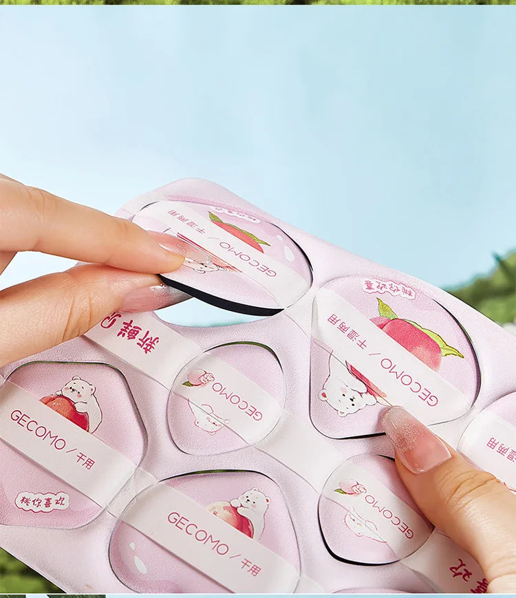 GECOMO 8-Piece Peach Powder Puff Series – Wet & Dry Dual Use (4 varianti)