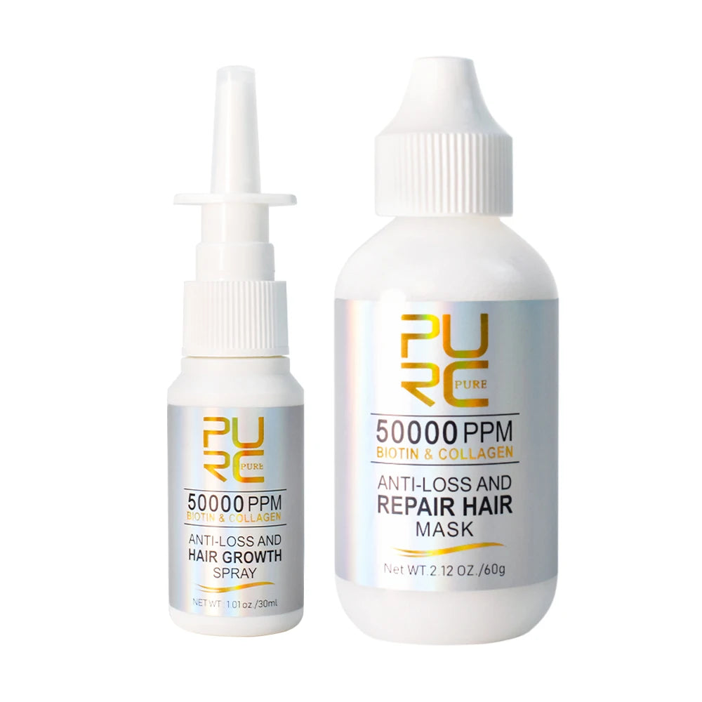 PURC Set Biotina & Collagene – Spray + Maschera per Capelli