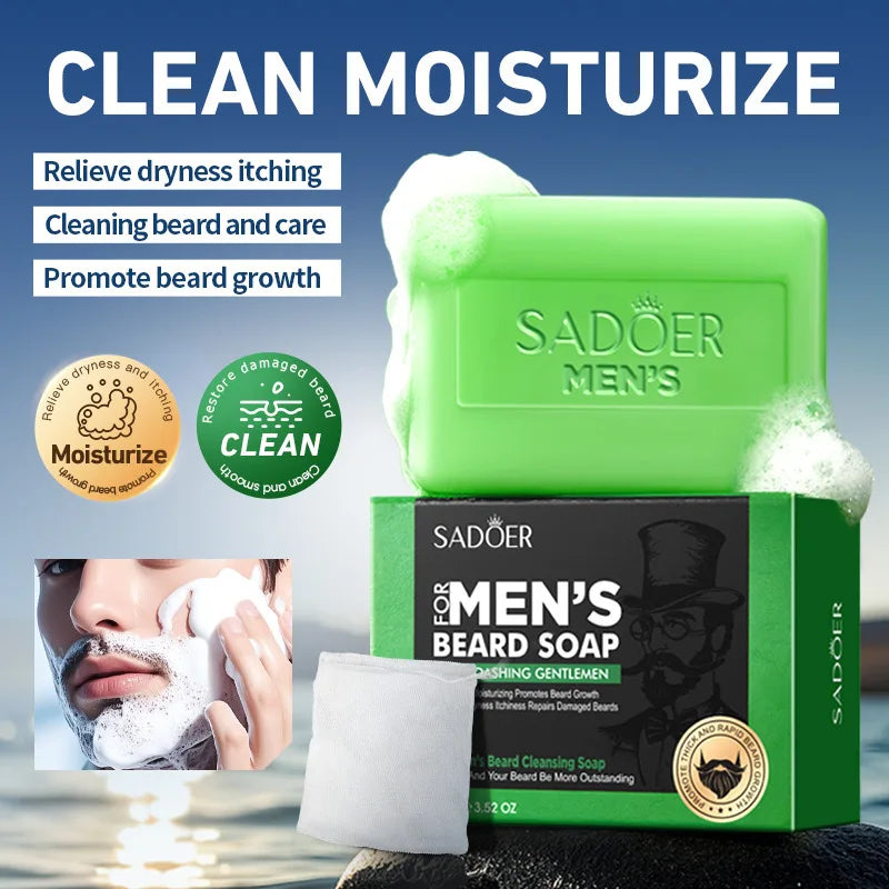 SADOER Men’s Beard Cleaning Soap – Sapone per Barba