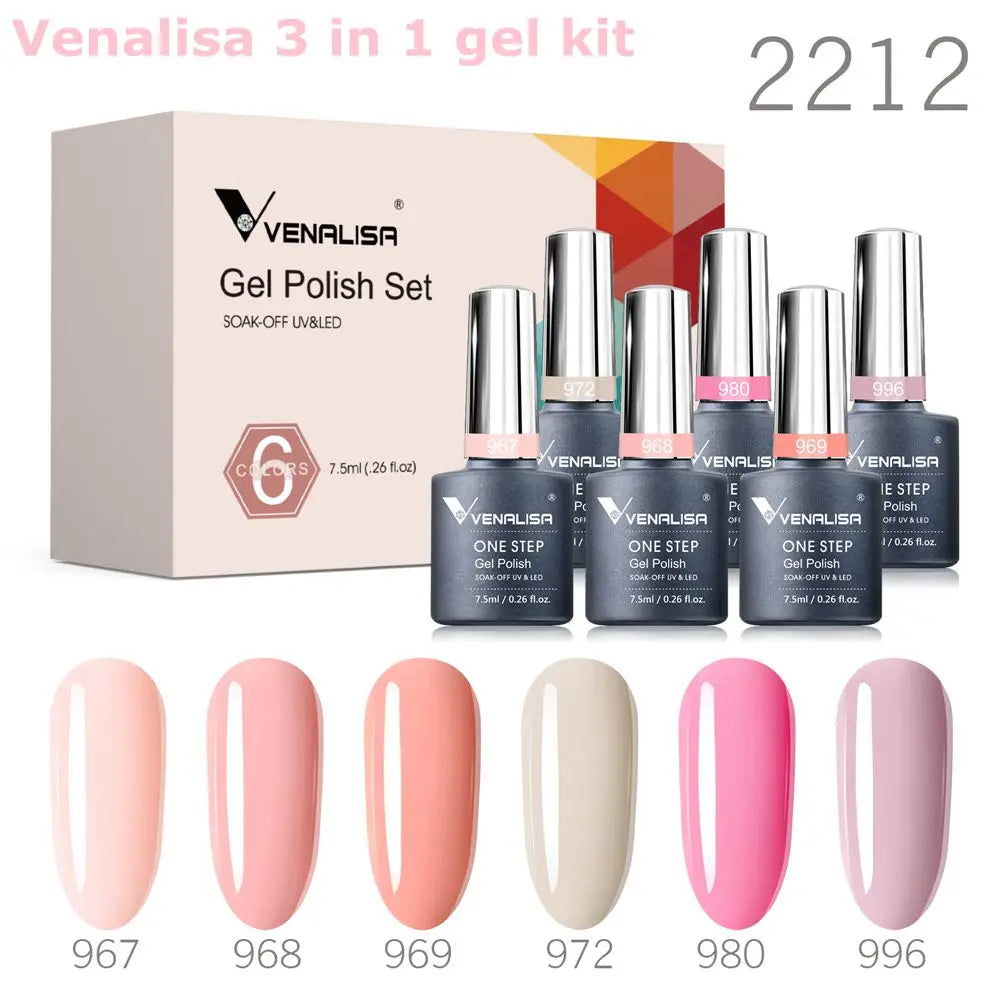 Venalisa Color Gel Semipermanente Kit – 6/12 Colori