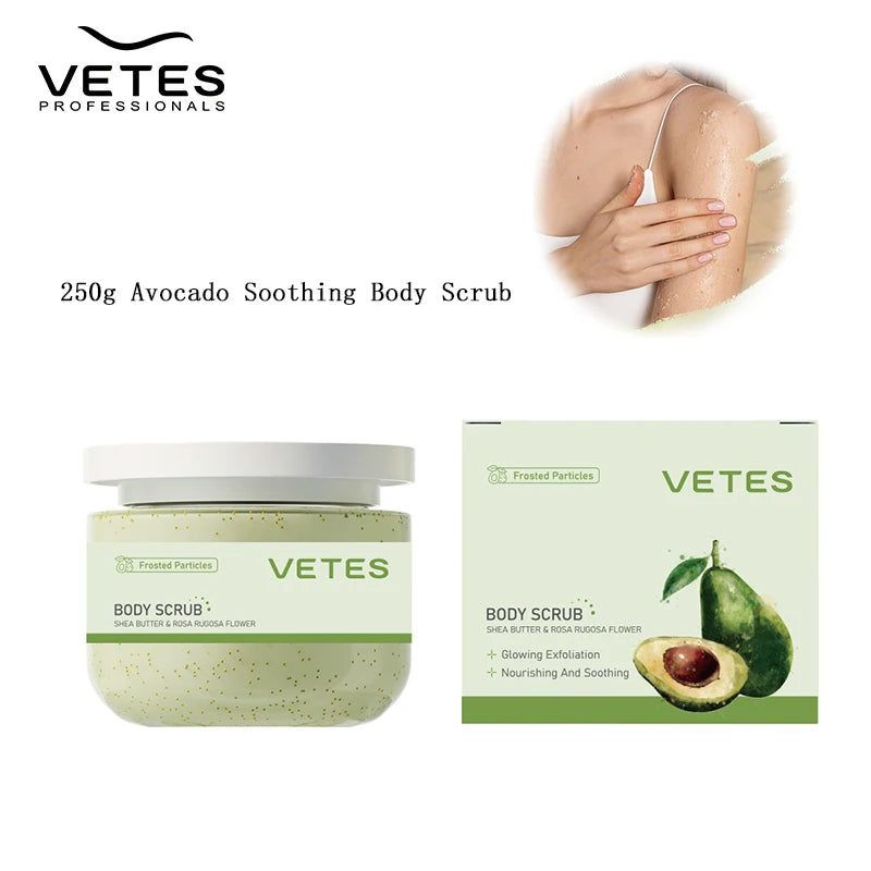 VETES Avocado Body Scrub – Soothing & Glowing (250g)