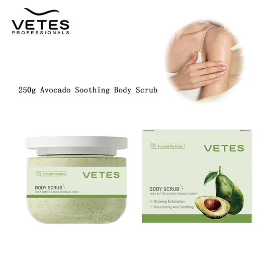 VETES Avocado Body Scrub – Soothing & Glowing (250g)