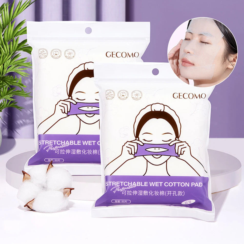 GECOMO Wet Compress Stretchable Cotton Sheets – 80 PCS