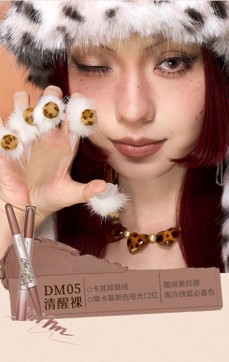 Cheeryep Qianyan Nude Fog Double Head Lipstick Pen