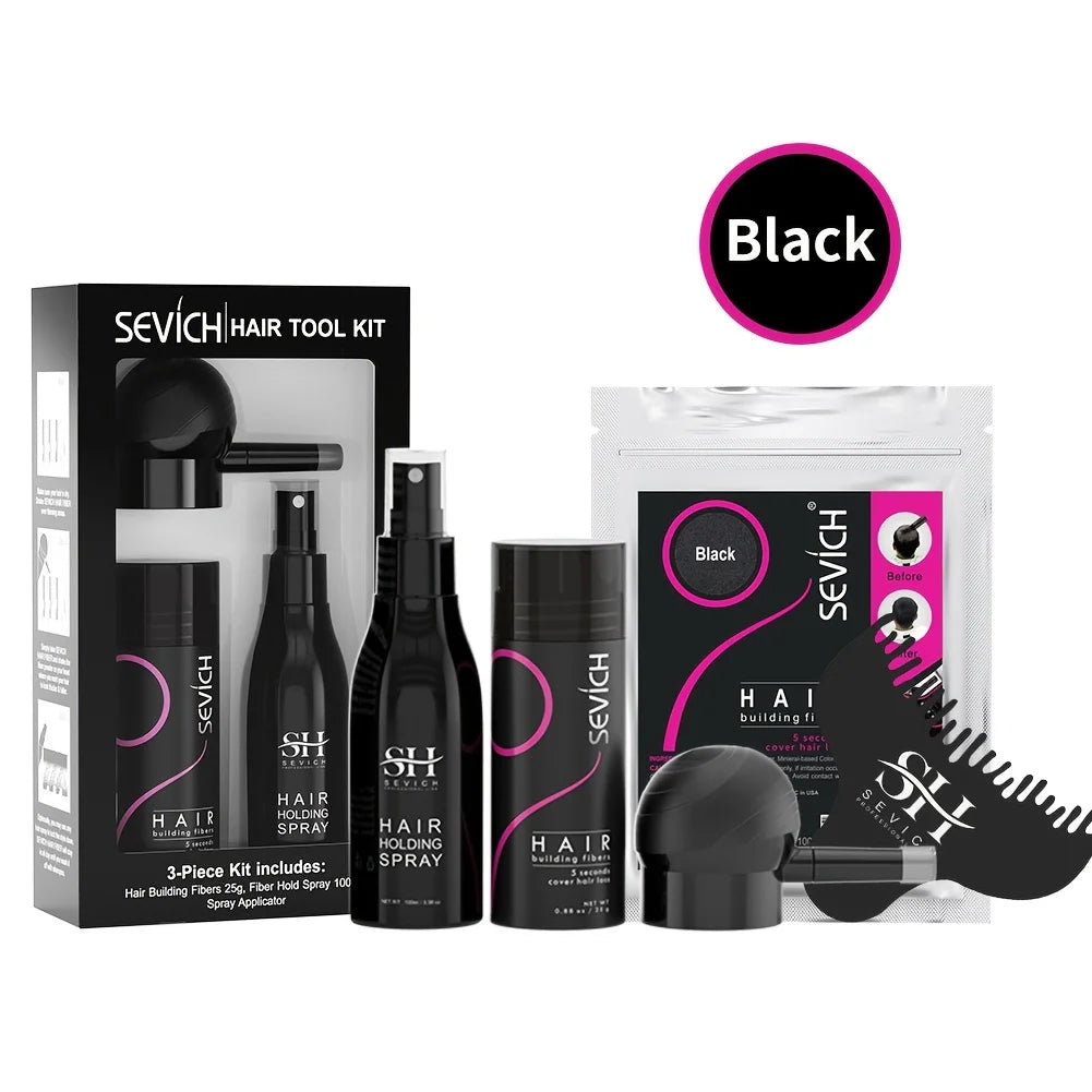 Sevich 5-in-1 Hair Fiber Set – Kit Fibre per Capelli Più Folti