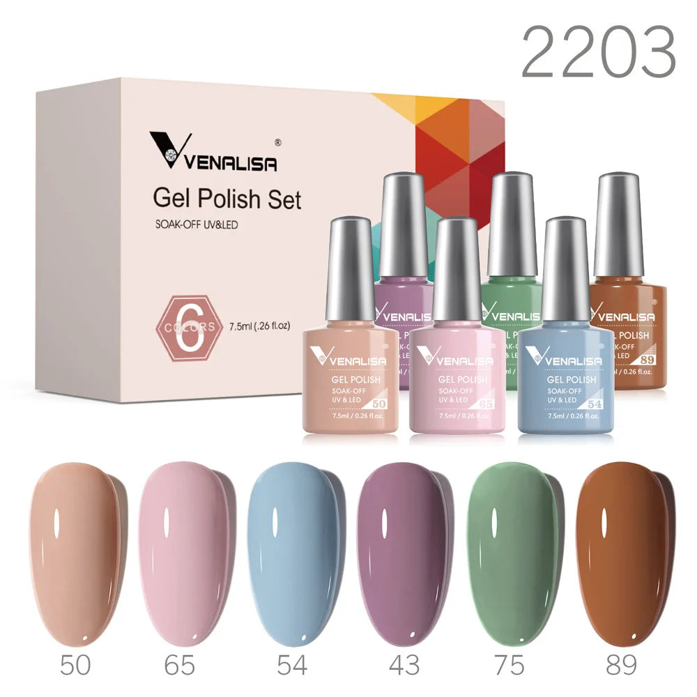Venalisa Color Gel Semipermanente Kit – 6/12 Colori