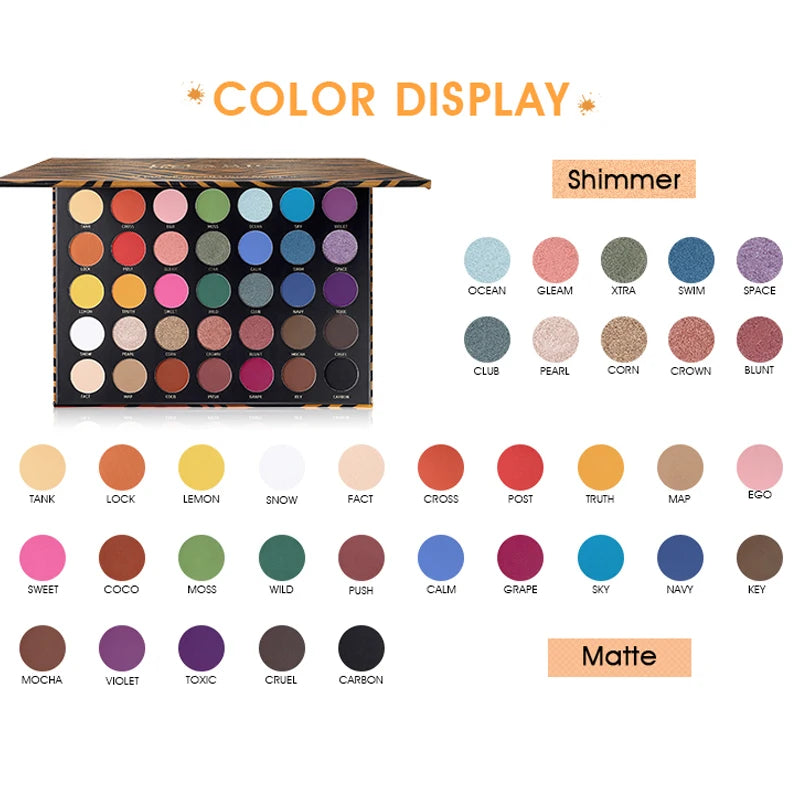 IMAGIC Professional 35-Color Eyeshadow Palette
