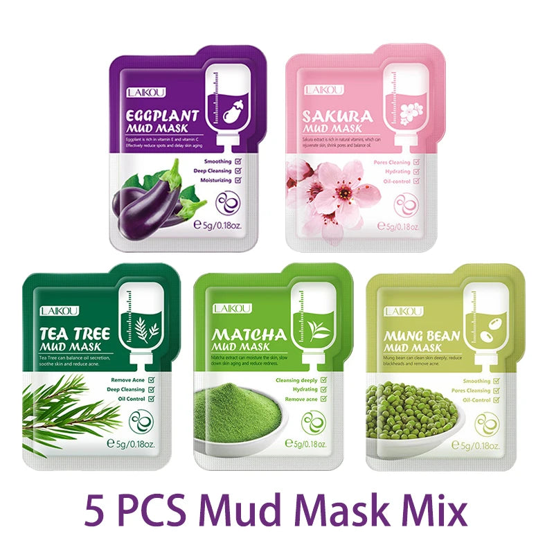 LAIKOU 5pcs Mud Mask Set