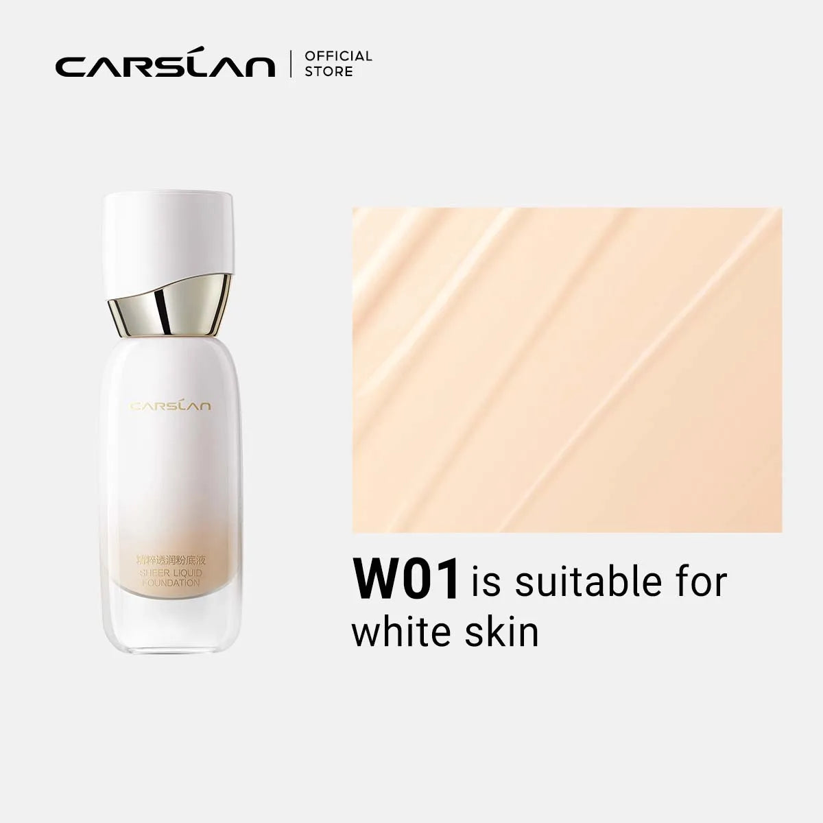 CARSLAN Sheer Liquid Foundation – Fondotinta Liquido Idratante e Illuminante