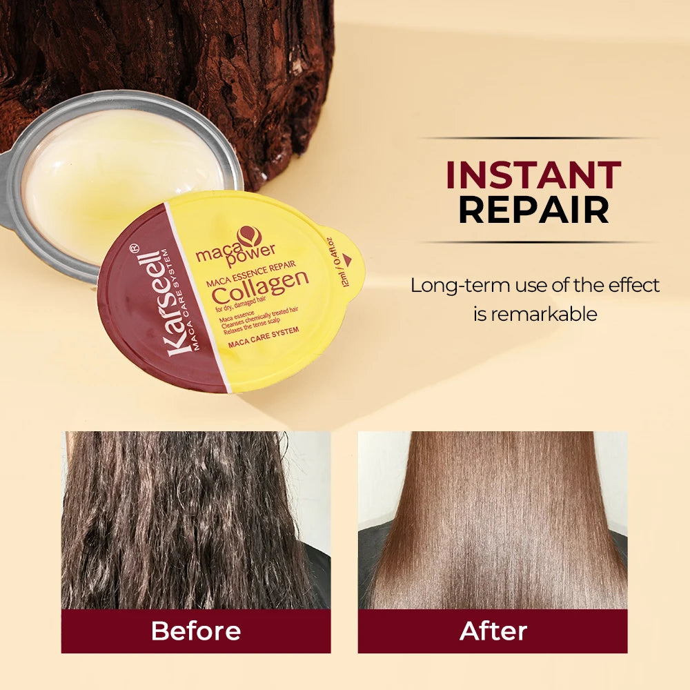 Karseell 8 Pack Collagen Hair Mask – Trattamento Rigenerante per Capelli Secchi e Danneggiati