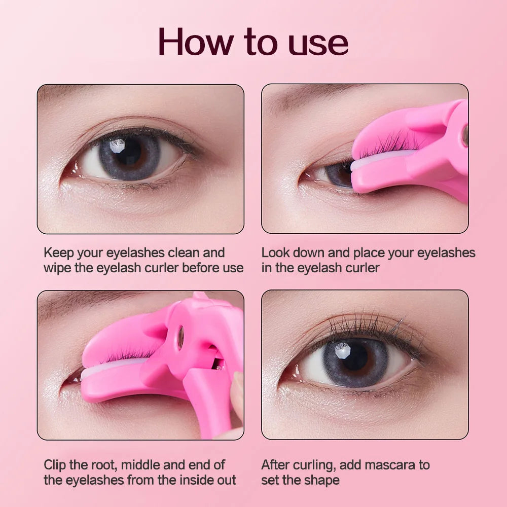 GECOMO Bezel-Free Eyelash Curler with Silicone Pads