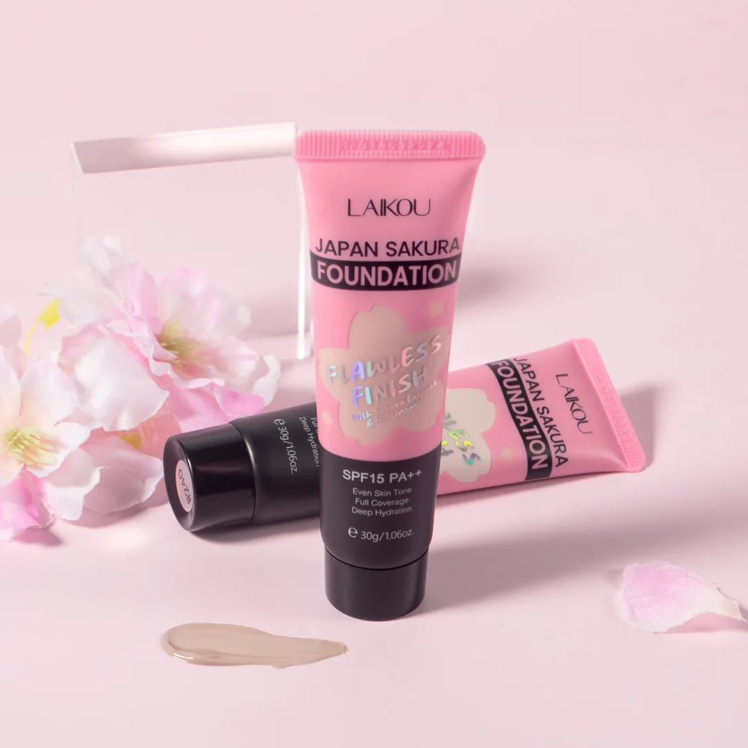 LAIKOU Sakura Liquid Foundation – Fondotinta Idratante e Uniformante
