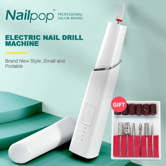 Nailpop Mini Fresa Elettrica Unghie – Portatile & Ricaricabile