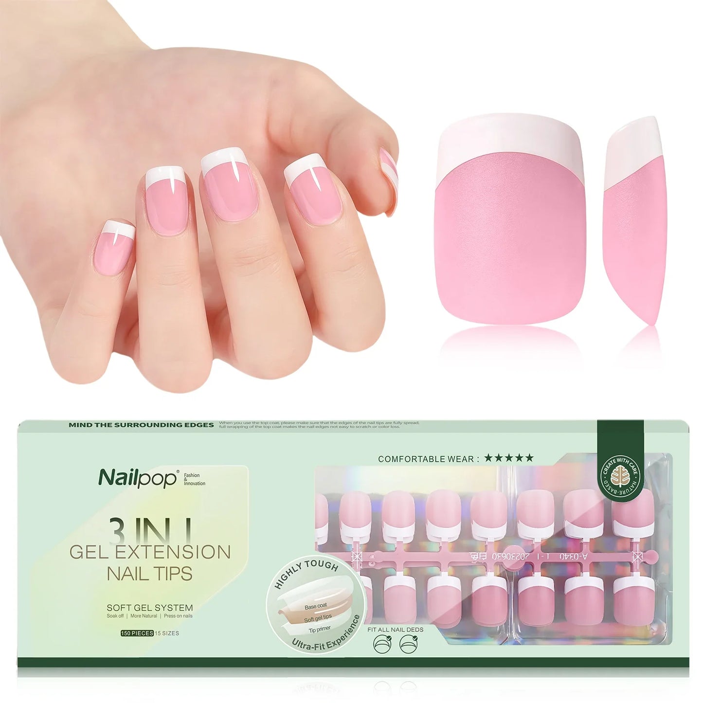 Nailpop 3 in 1 Gel Extension Nail Tips