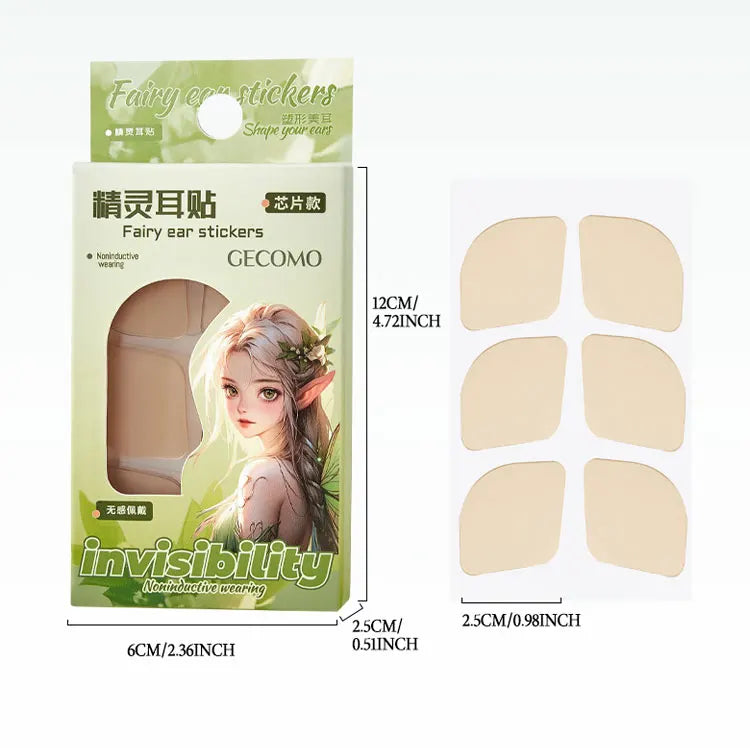 GECOMO Natural Invisible Fairy Ear Stickers – 18 Pieces