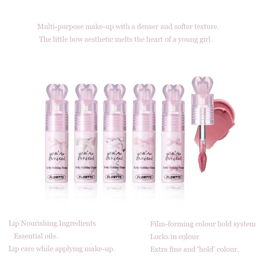 FLORTTE Little Bow Collection Creamy Matte Lip Cream 2.2g