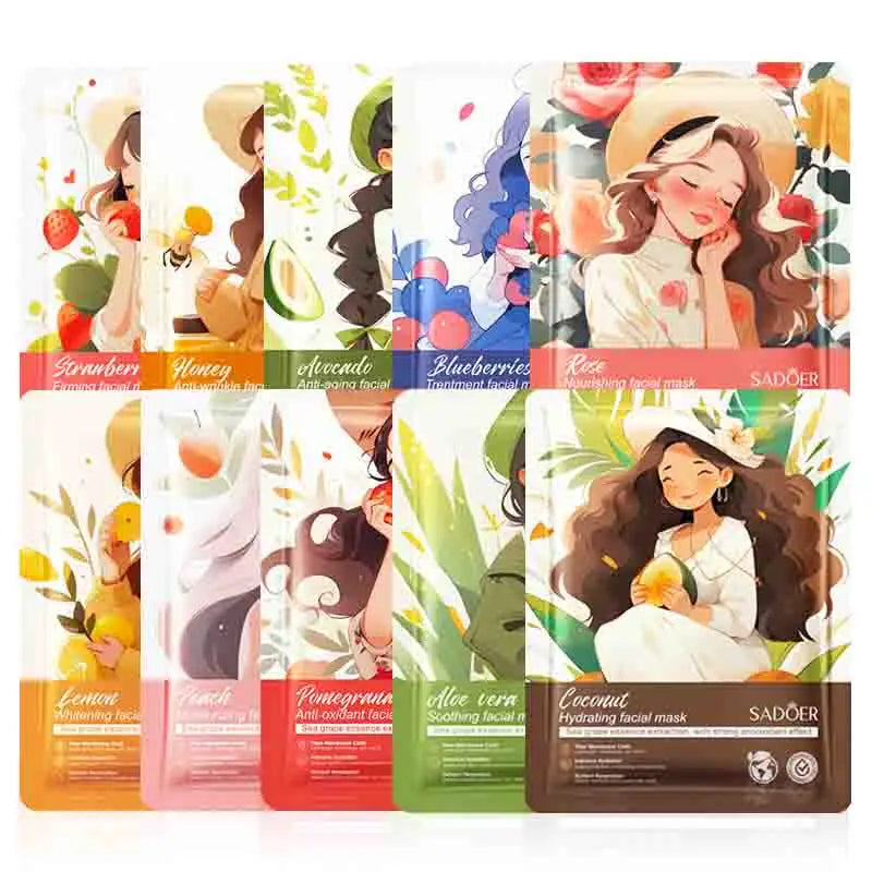 SADOER Fruits Facial Masks 10pz