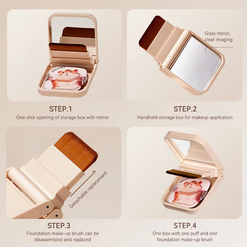 GECOMO Traceless Brush Puff Case