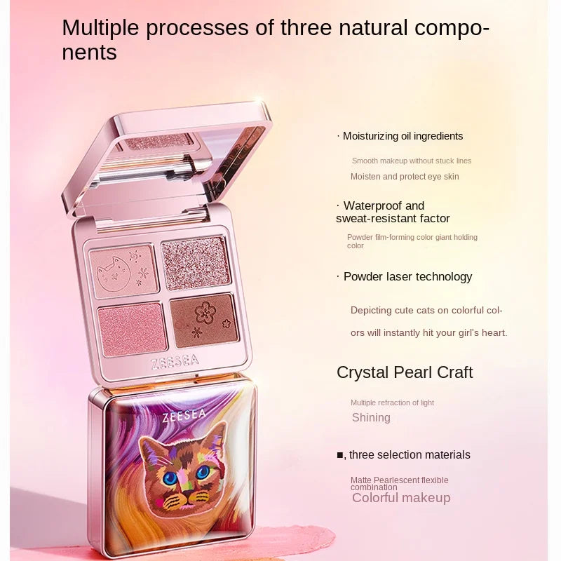 ZEESEA Cat Four Colour Eyeshadow Palette 10g