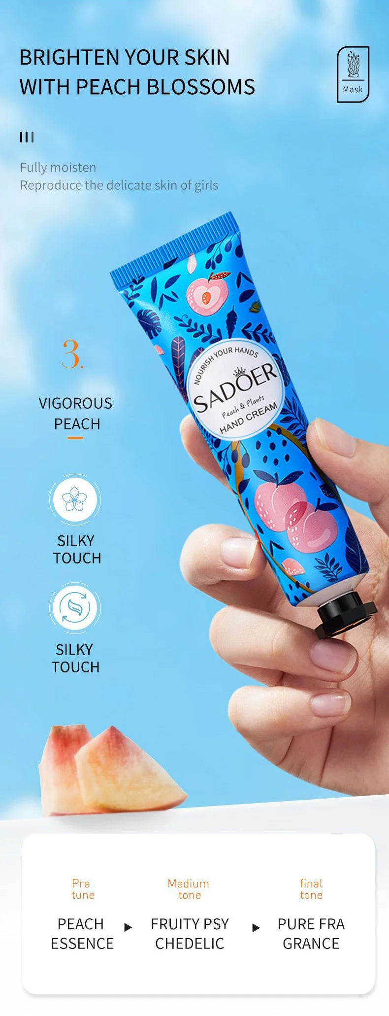 SADOER Fruit & Flower Hand Cream Set – Set di Creme Mani Idratanti e Riparatrici (5pz)