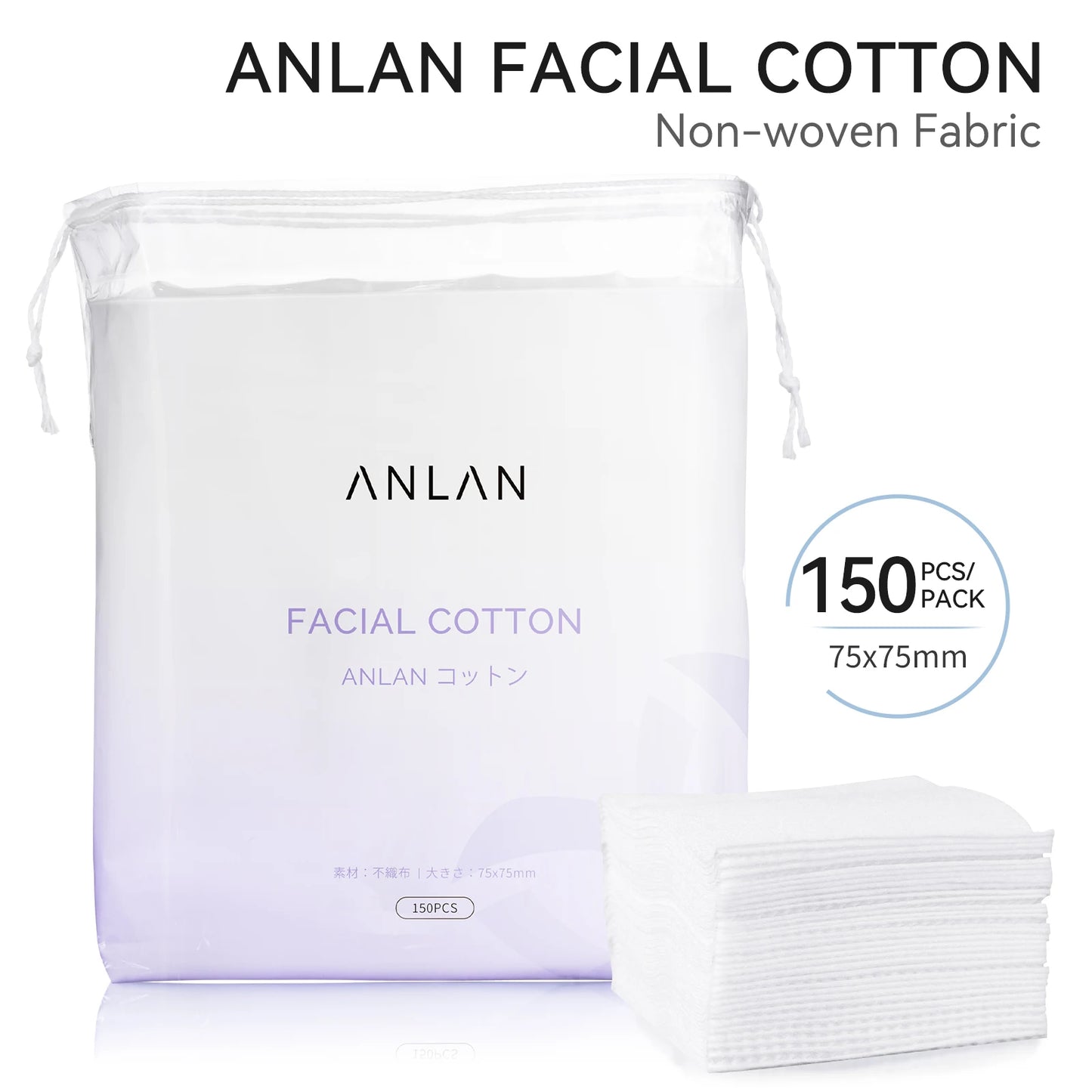 ANLAN Extra Thick Facial Cotton Pads – 150 Pezzi