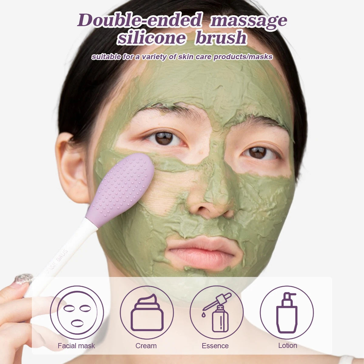 IMAGIC 2-in-1 Silicone Facial Cleansing & Mask Brush
