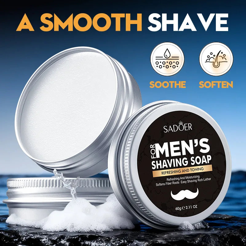 SADOER Men’s Shaving Soap – Sapone da Barba Ammorbidente