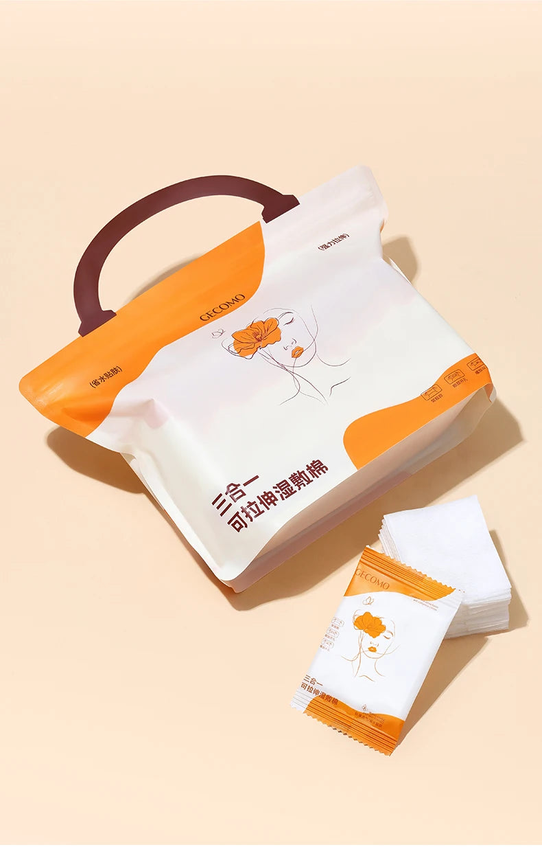 GECOMO 150-Piece Stretchable Wet Compress Cotton Pads