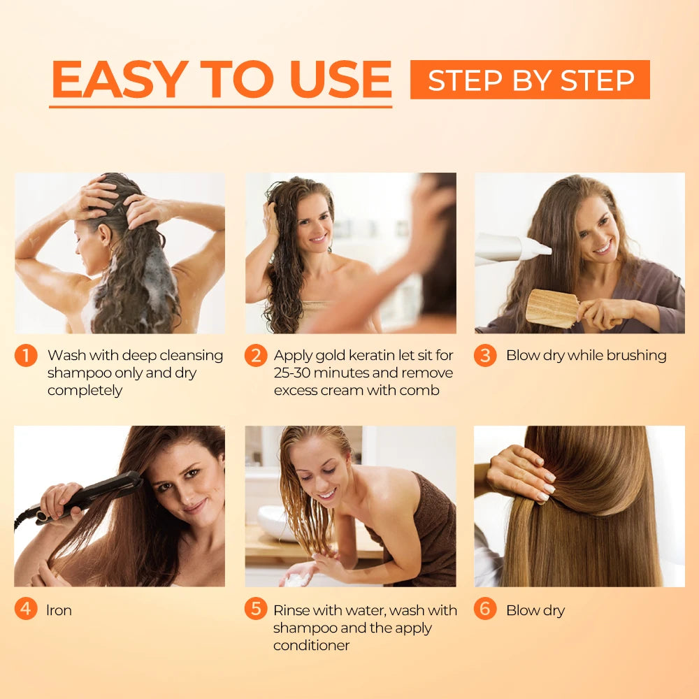 Karseell Gold Keratin Hair Mask Kit Professionale 4pz