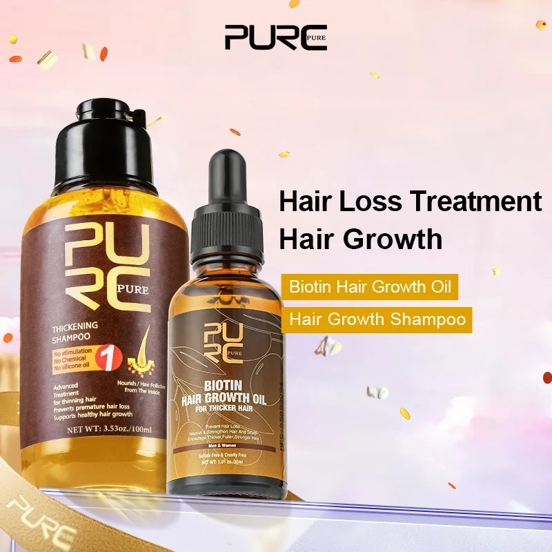 PURC Set Crescita Capelli Biotina & Zenzero – Shampoo + Olio