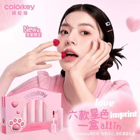 Colorkey Love Imprint – Water Mist Lip Gloss Gift Box (6 Mini Lip Tint)