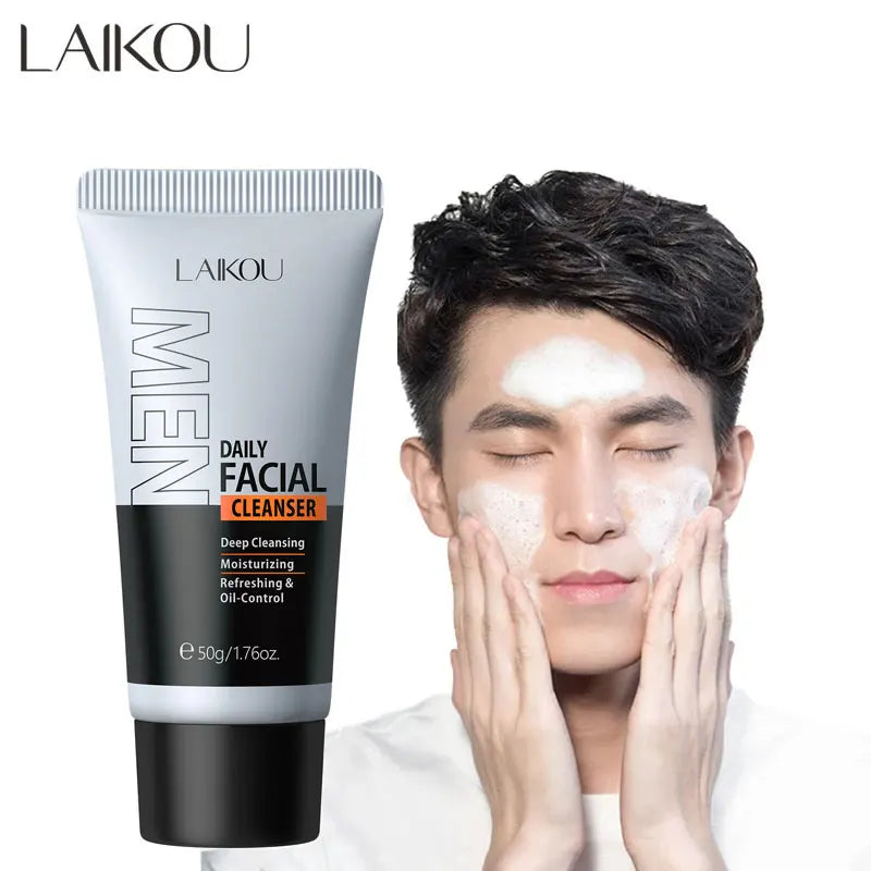 LAIKOU Men’s Facial Cleanser – Detergente Idratante e Anti-Oliosità