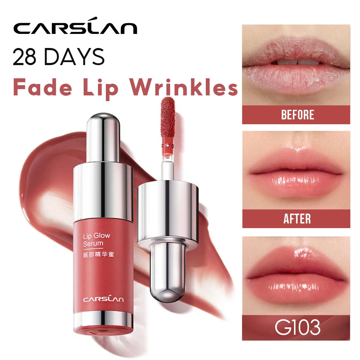 CARSLAN Tinted Lip Glow Serum – Hydrating & Plumping Lip Tint