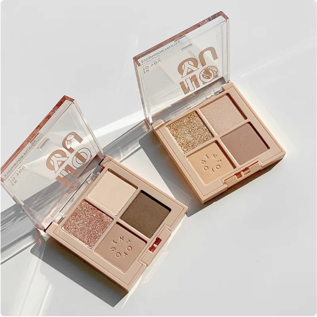 Into You Four-Color Eyeshadow Palette – Minced Potatoes Matte & Earth Tones