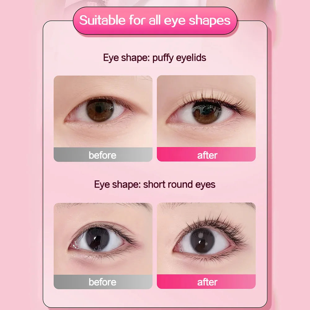 GECOMO Bezel-Free Eyelash Curler with Silicone Pads