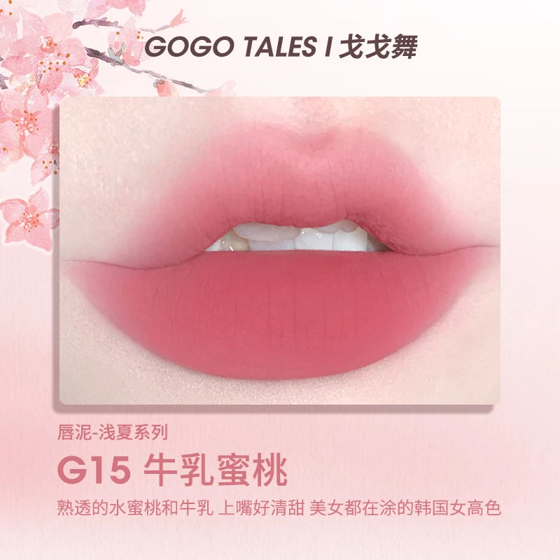 Gogotales Thin Mud Gauze Lip Gloss - Velvet Matte Finish 2.6g