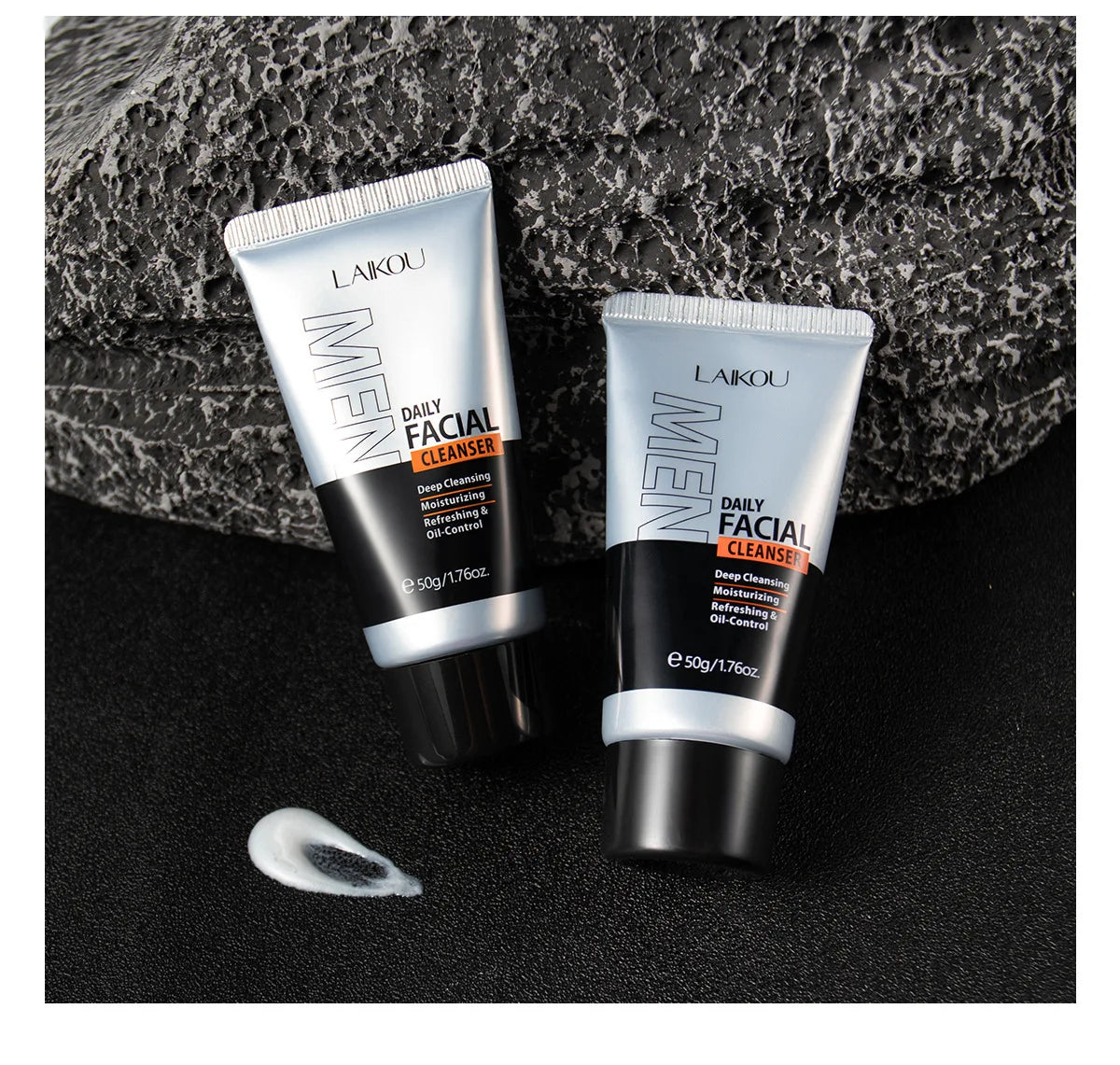LAIKOU Men’s Facial Cleanser – Detergente Idratante e Anti-Oliosità