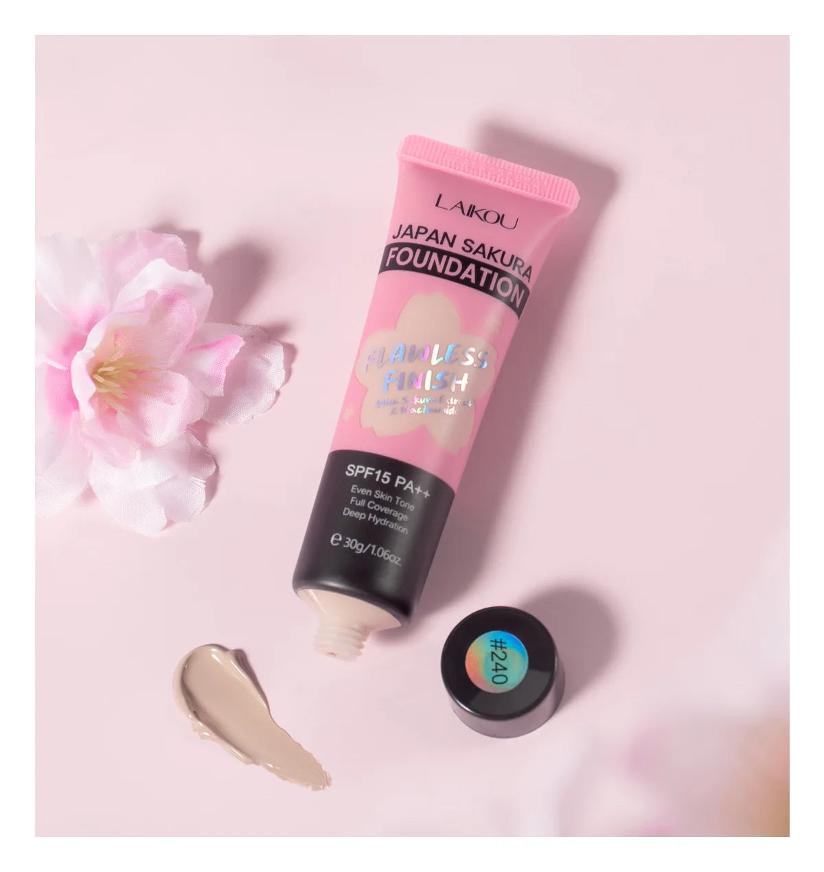 LAIKOU Sakura Liquid Foundation – Fondotinta Idratante e Uniformante