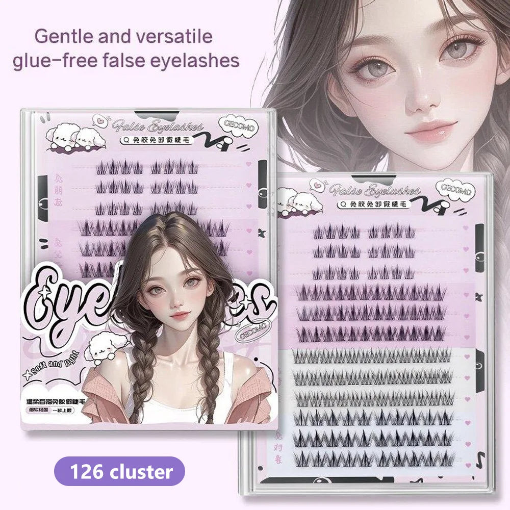 GECOMO Segmented C-Curl False Eyelashes – Four Types in One Box