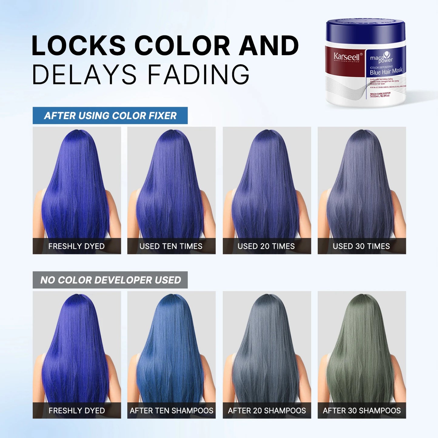 Karseell Blue Hair Color Depositing Mask 500ml