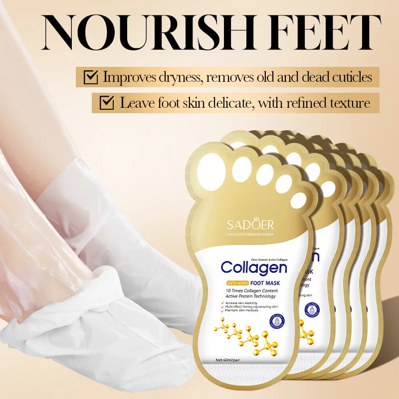 SADOER Collagen Foot Mask – Idratazione, Esfoliazione e Piedi Perfetti