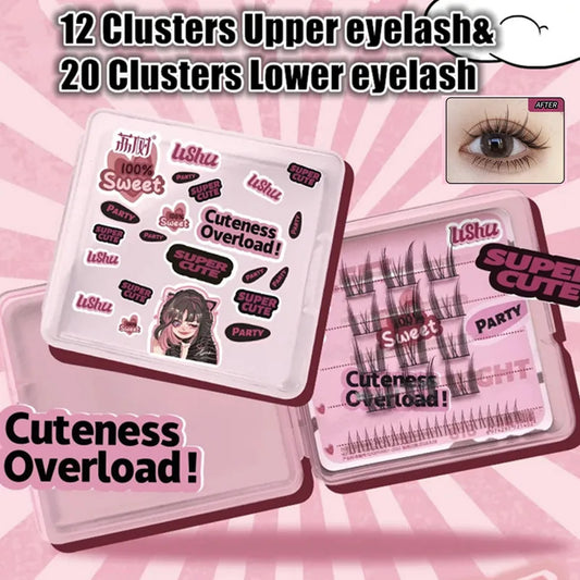 Lishu Set Ciglia Finte Superiori & Inferiori Cuteness Overload